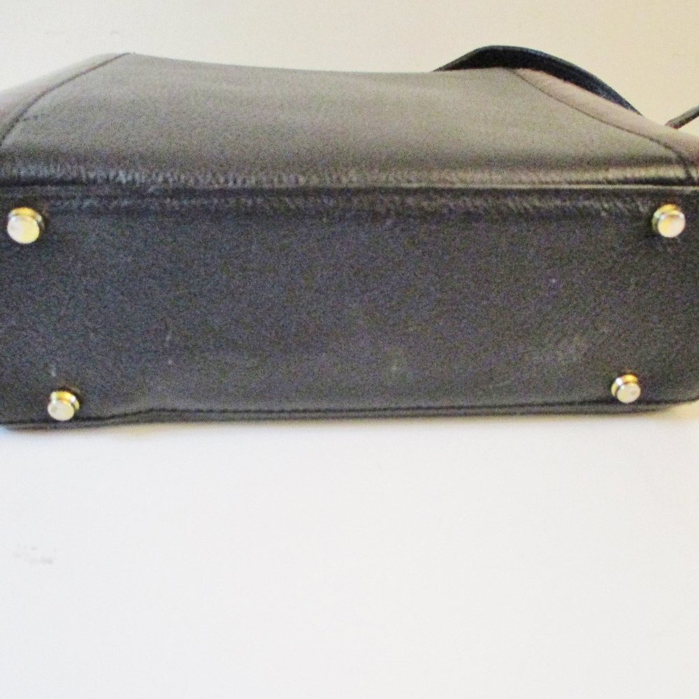 Vintage Bally Black Leather and Brown Croc Embossed Crossbody/Shoulder Handbag - Picture 8 of 15